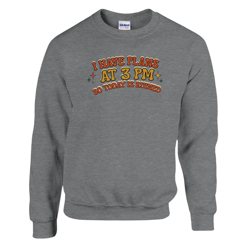 Retro Wavy Typography Graphic Sweatshirt – Vintage 70s Style Heavy Blend Crewneck