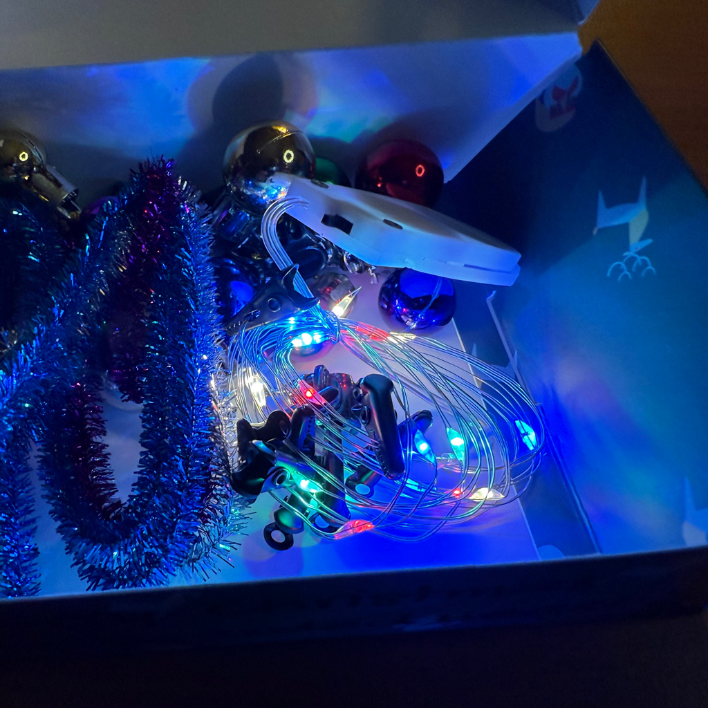 Christmas Beard Lights Baubles & Tinsel
