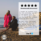 FREE BEANIE | Recycled Fleece Changing Robe “FatWrap” | Waterproof |Beach | Swimming | Surfing | Coat