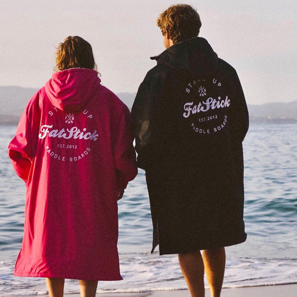FREE BEANIE | Recycled Fleece Changing Robe “FatWrap” | Waterproof |Beach | Swimming | Surfing | Coat