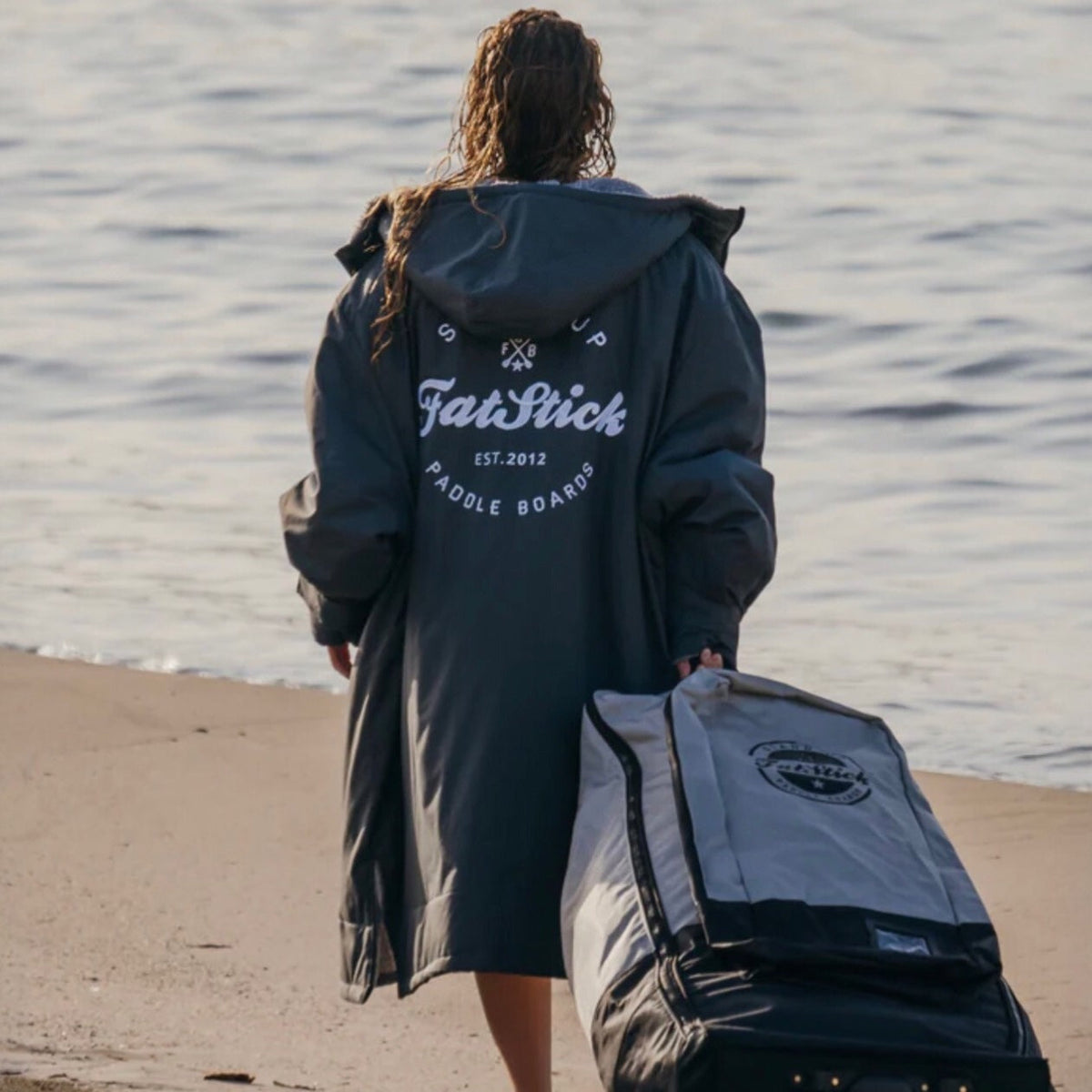FREE BEANIE | Recycled Fleece Changing Robe “FatWrap” | Waterproof |Beach | Swimming | Surfing | Coat