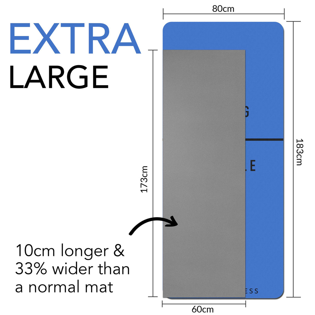 Large Exercise Mat - Extra Wide & Thick Yoga Mat